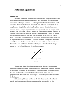 Rotational Equilibrium