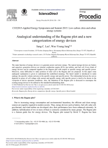 Analogical Understanding of the Ragone plot and a