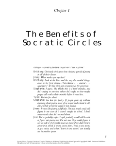 The Benefits of Socratic Circles