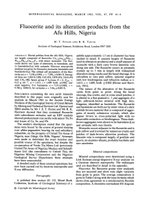 Fluocerite and its alteration products from the Afu Hills, Nigeria