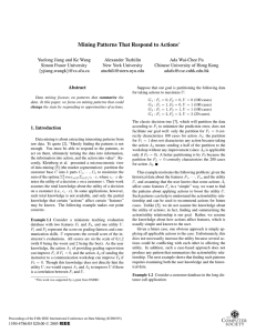 Mining Patterns That Respond to Actions