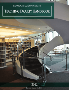 Teaching Faculty Handbook - Norfolk State University