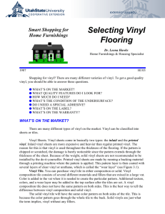Selecting Vinyl Flooring - Utah State University Extension