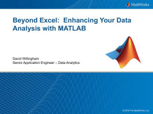 Data Analysis with MATLAB for Excel Users