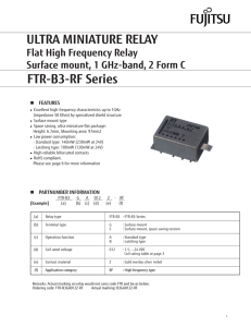 ULTRA MINIATURE RELAY FTR-B3-RF Series