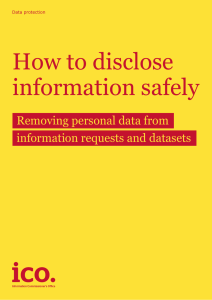 How to disclose information safely – removing personal data