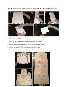 How to make turn an ordinary manila folder into The Sparkle Box