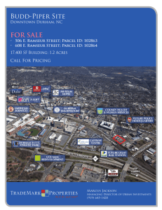 Budd-Piper Site FOR SALE