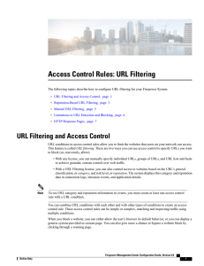 Access Control Rules: URL Filtering