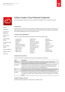 Adobe Creative Cloud Network Endpoints