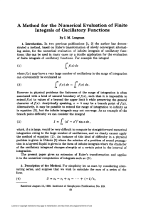 A Method for the Numerical Evaluation of Finite Integrals of