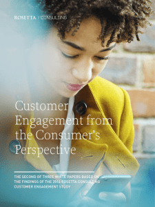 Customer Engagement from the Consumer`s Perspective