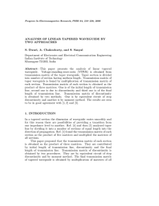 ANALYSIS OF LINEAR TAPERED WAVEGUIDE BY TWO