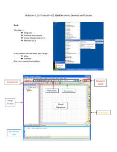 Multisim 11.0 Tutorial – EE 310 Electronic Devices and Circuits