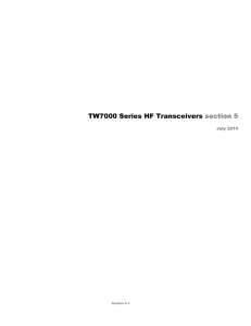 TW7000 Series HF Transceivers section 5