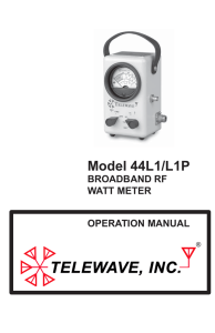Telewave Model 44L1/1P Wattmeter Manual