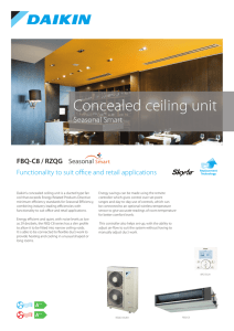 Concealed ceiling unit
