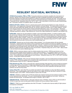 resilient seat/seal materials
