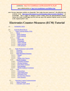 Electronics Counter-Measures (ECM) Tutorial