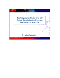 Techniques for Radar and EW Signal Simulation