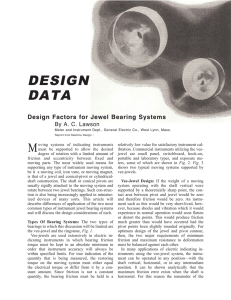 Design Factors for Jewel Bearing Systems