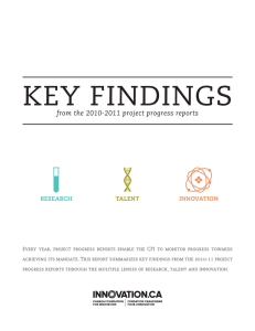 key findings report - Canada Foundation for Innovation