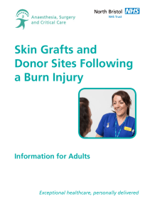 Skin Grafts and Donor Sites Following a Burn Injury