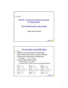 Two-level logic using NAND gates