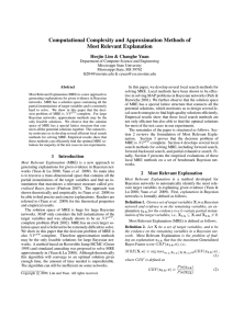 Computational Complexity and Approximation Methods of Most