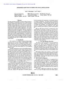 Nonlinear adaptive filtering for echo cancellation