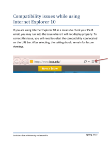 Compatibility issues while using Internet Explorer 10