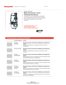 Miller Revolution Tower Climbing Harnesses