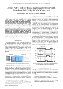 A New Active Soft Switching Technique for Pulse Width Modulated