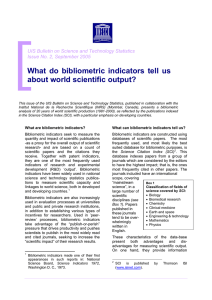 What do bibliometric indicators tell us about world scientific output?