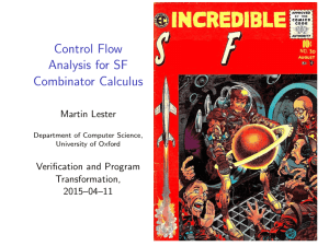 Control Flow Analysis for SF Combinator Calculus