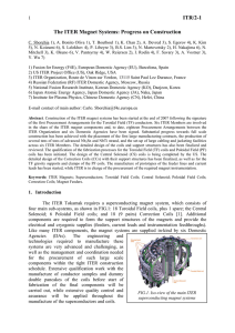 The ITER Ma agnet Sys stems: Pro ogress on n Construc ITR ction R