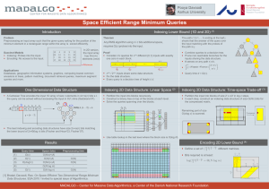 Space Efficient Rang ge Minimum Queries