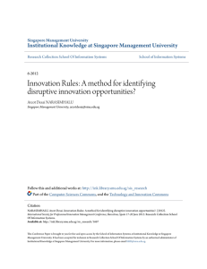 A method for identifying disruptive innovation opportunities?