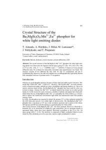 Crystal Structure of the Ba3MgSi2O8:Mn ,Eu phosphor