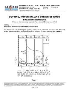 cutting, notching, and boring of wood framing members