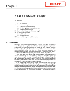 Chapter 1 What is interaction design?
