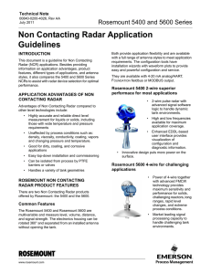 Non Contacting Radar Application Guidelines