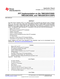 FFT Implementation on the TMS320VC5505