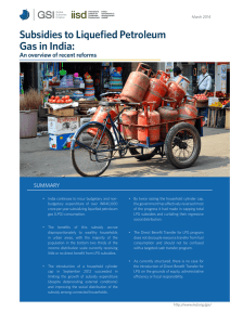 Subsidies to Liquefied Petroleum Gas in India