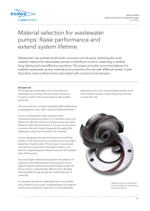 Material selection for wastewater pumps - Impeller