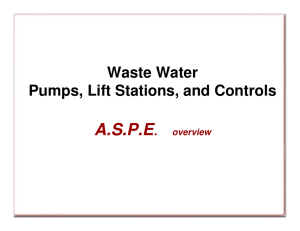 Waste Water Pumps, Lift Stations, and Controls