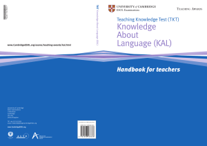 TKT Handbook for teachers