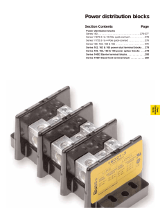 Power distribution blocks