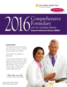 2016 Formulary - Inter Valley Health Plan