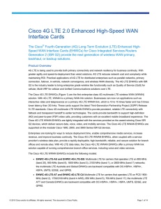 Cisco 4G LTE 2.0 Enhanced High